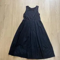 濃紺ノースリーブ ロングワンピース Mサイズ