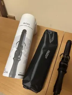 SALONIA ミニ カールアイロン25mm 耐熱ポーチ付 SL-011CB