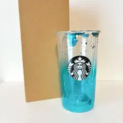 スターバックス　ダブルウォール　耐熱　グラスターコイズグラデーション