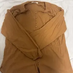 Samansa Mos2 ブラウン長袖シャツ