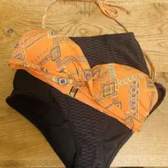 H&M セパレート水着 US 8 オレンジ・黒