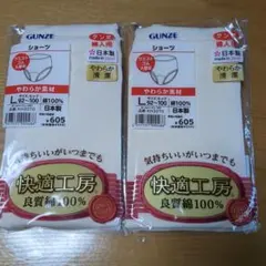 GUNZE 婦人ショーツ Lサイズ 綿100% 日本製 新品未開封 2枚セット
