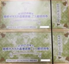 箱根ガラスの森美術館　ご入館招待券　２枚　未使用のサムネイル