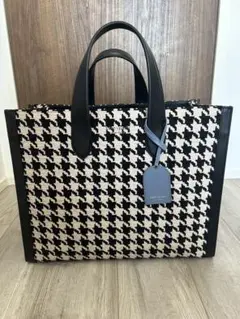 美品】ケイトスペード マンハッタン ドット ツイード スモールトート