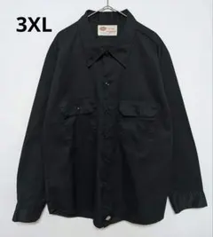 Dickies ディッキーズ 3XLサイズ 長袖ワークシャツ 黒