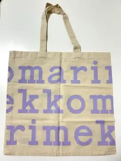 新品 marimekko ノベルティ ロゴ トートバッグ パープル　正規品のサムネイル