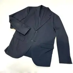 わ*や様 UNIQLOスリムフィットテーラードジャケットS ブラックビジネス カ