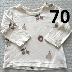 ⭐️美品⭐️ジェラートピケ　ベビー　パジャマ　トップス　フルーツアニマル柄　70