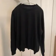 myday ブラック クルーネックニット