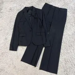 コムサデモード ストライプ スーツ セットアップ ジャケット パンツ 9号