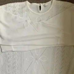 mサイズ　サマーニット　ホワイト