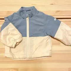 アプレレクール　ナイロンジャケット　撥水加工　水色　クリーム　80 バイカラー