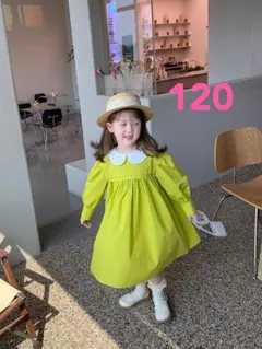 値下げ【新品】韓国子供服女の子 　ワンピース　120上品　お姫様風