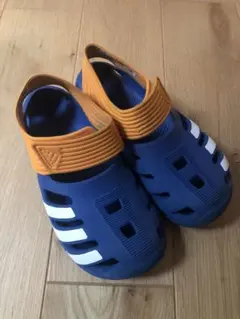 アディダス adidas キッズ サンダル 21cm ブルー オレンジ