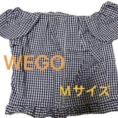 wego ギンガムチェックオフショルダートップス　Mサイズ
