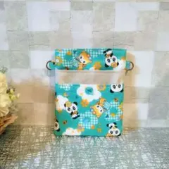 パンダ　ネコ柄　ナースポーチ　オーガナイザー　移動ポケット　レトロアニマル