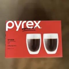 【新品　未使用】pyrex ダブルウォールグラス　350ml 2pcs