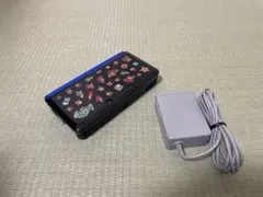 ニンテンドー3DS コバルトブルー 充電コード付き マリオ柄ケース　即日発送！