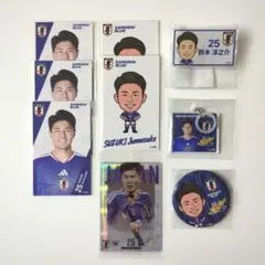 鈴木淳之介 サッカー日本代表 モバガチャ ステッカー 缶バッジ めじるしチャーム