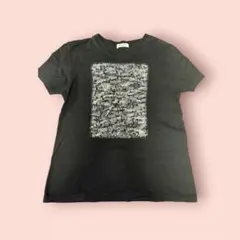 COMME CA MODE 黒 Tシャツ グラフィックプリント サイズ140