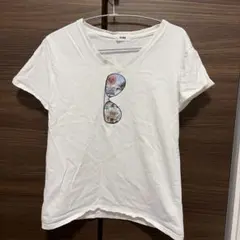 【匿名配送】RCWB Vネック Tシャツ ホワイト サングラスプリントのサムネイル