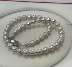 A 伊勢志摩英虞湾産あこや真珠 無調色 7-8mm パールネックレス - メルカリ