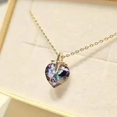 1892.ハート型/ヴィトレイルライトスワロフスキーネックレス♡