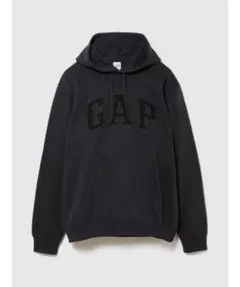 GAP ロゴ プルオーバー パーカー ブラック