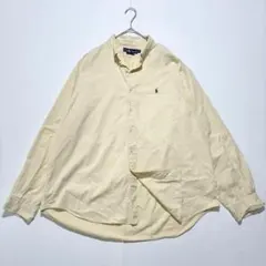 ラルフローレン　XXL　イエロー　オックスフォードシャツ　ボタンダウン　ポニー