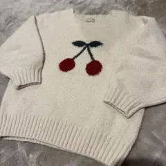 petit main チェリー柄セーター M（100〜110cm）