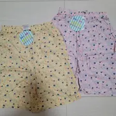 120サイズ 花柄 フラワー ステテコ パジャマ 2枚