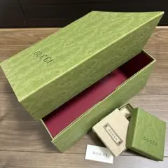 GUCCI✨グッチ グリーンx バーガンディー マグネット式空箱大小BOXセット