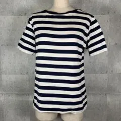 美品✨ COMME CA ISM コムサイズム　ボーダー Tシャツ 半袖　白　M