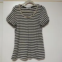 After all トップス カットソー Tシャツ パールビーズ ボーダーのサムネイル