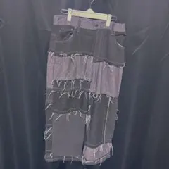 【WEGO】ワイドクレイジーパターンデニムパンツ