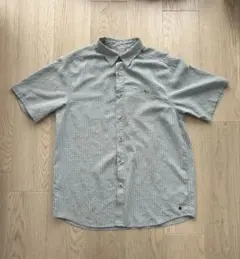 00s Columbia チェック柄 半袖シャツ M 水色