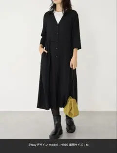 R*n様 【新品】LAVEANGE 楊柳カットソー2WAYワンピースのサムネイル