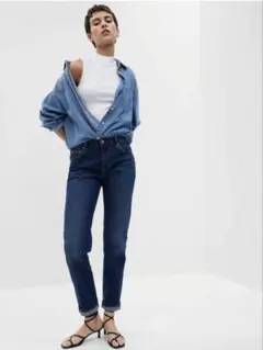 GAP ウォッシュウェル ミッドライズ ガールフレンドデニム ボトムス 美品