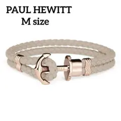 【新品】PAUL HEWITT ポールヒューイット レザーアンカーブレスレットM