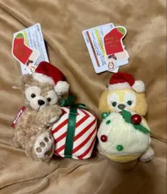 ディズニーシー 2021 クリスマス ダッフィー&クッキーアン ぬいぐるみバッジ