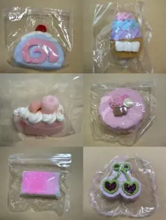 ピンク系スイーツ スクイーズ　6個セット　まとめ売り