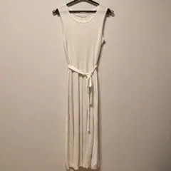GU ノースリーブ ニットワンピース ホワイト