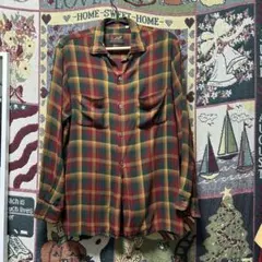 は*司様 50～60s チェックレーヨンシャツ