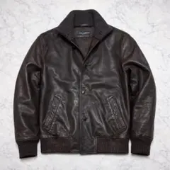 美品 ドルチェアンドガッパーナ ゴートスキン レザージャケット Y2K L