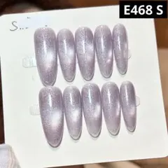 現品ネイルチップ　ロングオーバル　ワンカラーマグネットフラッシュシンプルギャル