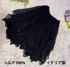 DRESSLINE シルク100% 膝丈スカート イタリア製のサムネイル