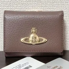 VivienneWestwood 三つ折り財布　ブラウン　ゴールド　がま口