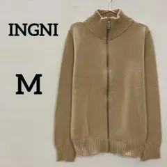 【INGNI】ハイネック ニット ジップカーディガン