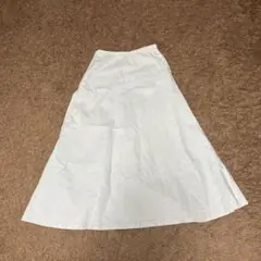 ライトグレー デニム フレアスカート ロング