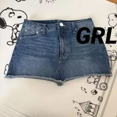 新品未使用　GRL ミニスカート風ショートパンツ　M ブルー